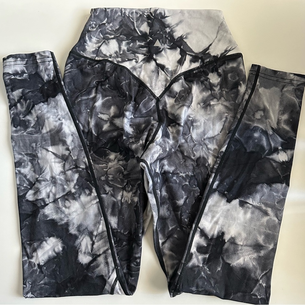 Balance Athletica Tie Dye Leggings Black White S